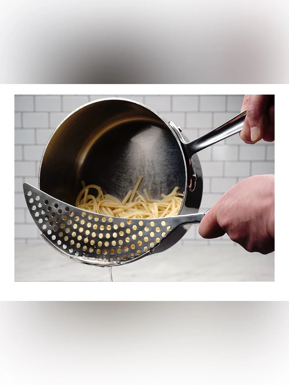 Crescent Pot Strainer Stainless Steel